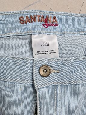 Santana Jeans Light Blue Pinstripe Pants - Size 18